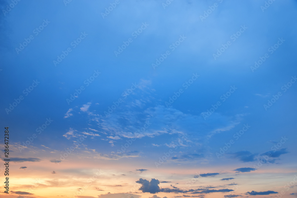 View of cloudy sky during sunset 
