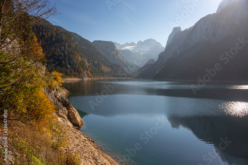 Autumn scenery of Gosausee lake in Upper Austria