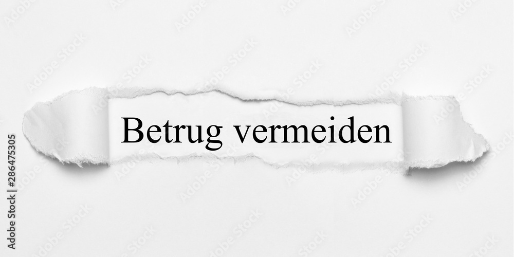 Obraz premium Betrug vermeiden