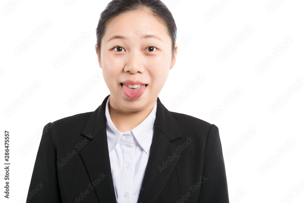 Modern business woman in the office with copy space Modern business woman in the office with copy space
