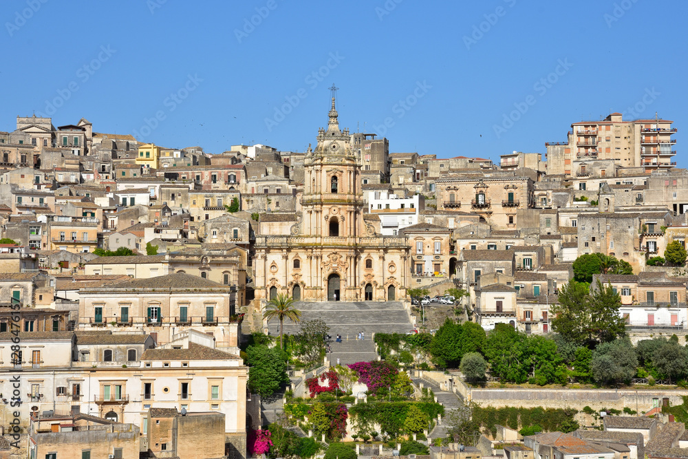 Holidays in the old town of Modica, Sicily, a UNESCO World Heritage Site.