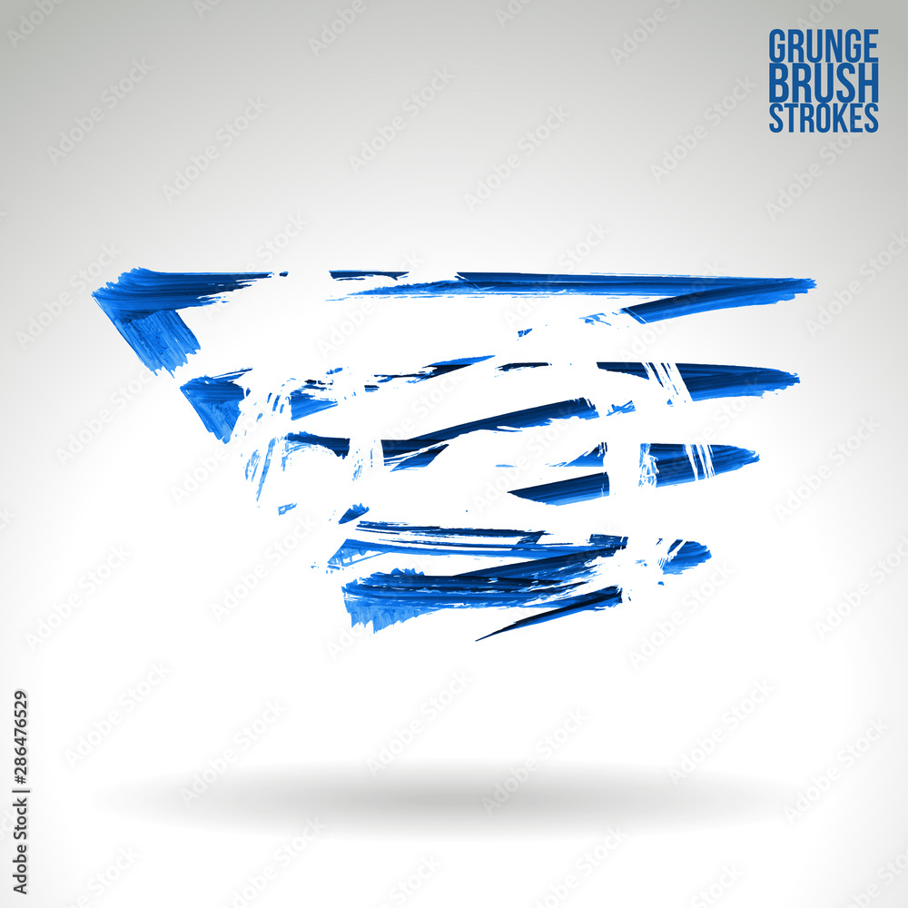 Blue brush stroke and texture. Grunge vector abstract hand - painted element. Underline and border design. Blue brush stroke and texture. Grunge vector abstract hand - painted element. Underline and border design.