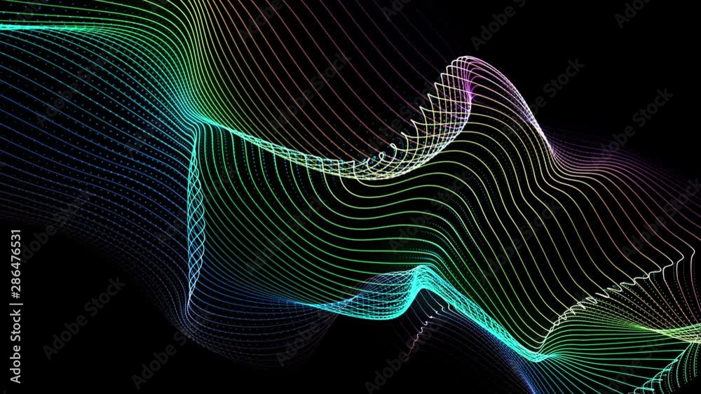 Abstract 4k animated waved lines background. Abstract 4k animated waved lines background.