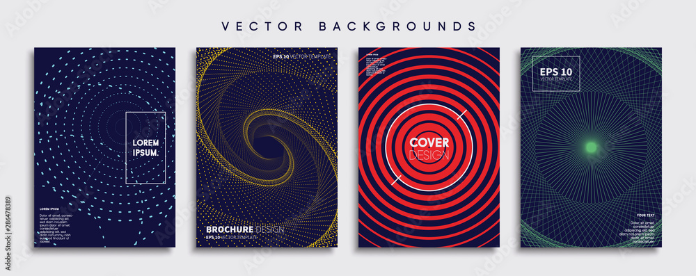Minimal Vector cover designs. Future Poster template. - obrazy, fototapety, plakaty 