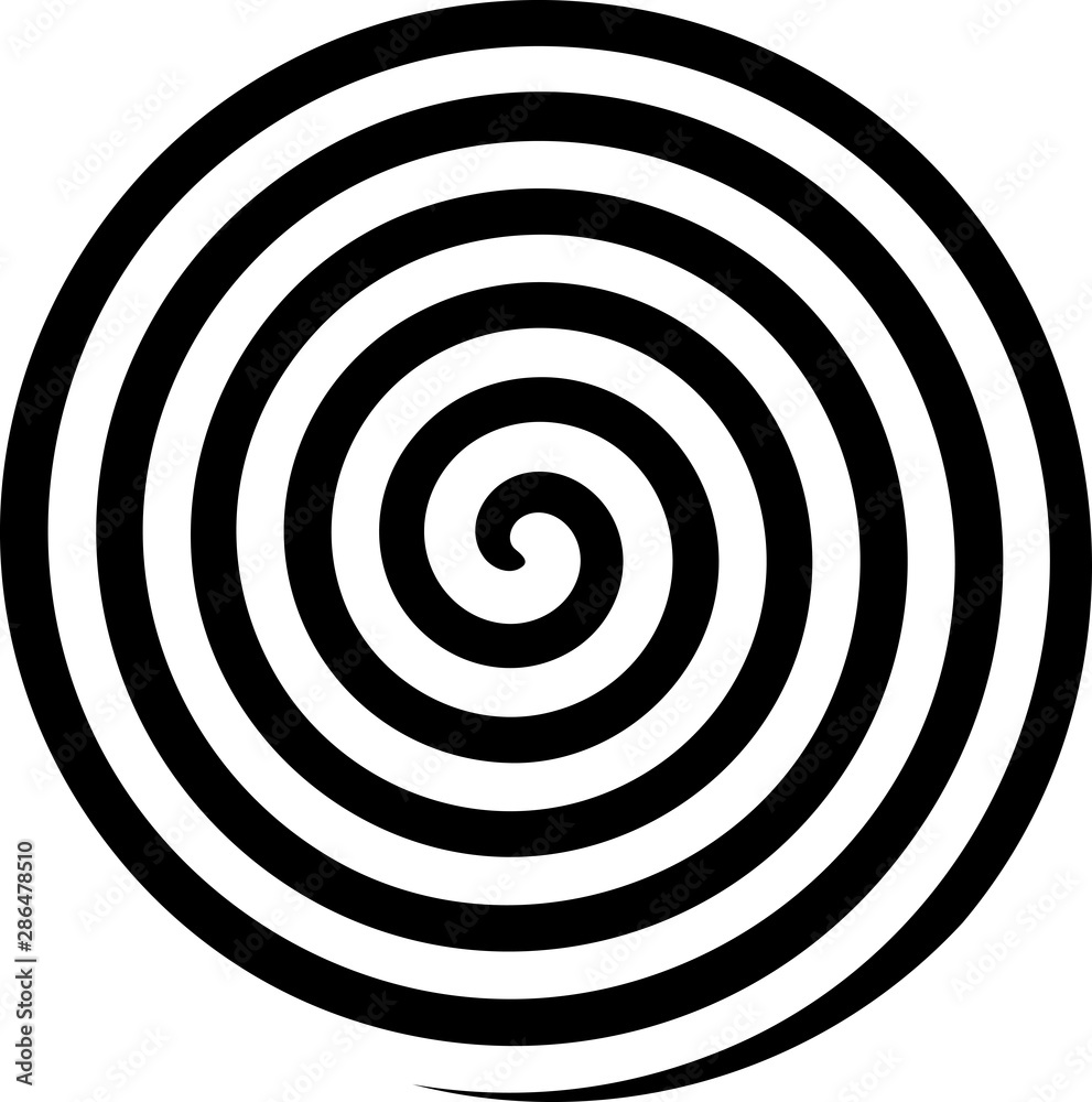 Hypnosis Spiral, concept for hypnosis, unconscious, chaos, extrasensory perception, psychic, stress, strain, optical illusion, headache, migraine. Black and white. Hypnosis Spiral, concept for hypnosis, unconscious, chaos, extrasensory perception, psychic, stress, strain, optical illusion, headache, migraine. Black and white.