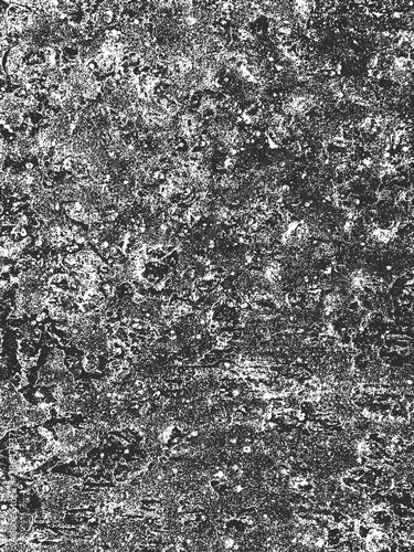 Distress old cracked concrete vector texture. Black and white grunge background. Stone, asphalt, plaster, marble.