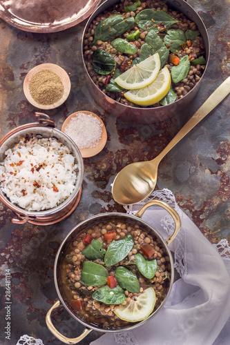 Lentil Spinach curry