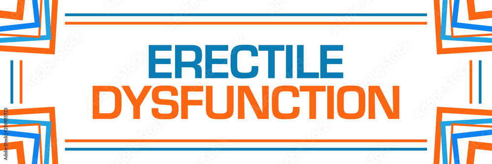 Fototapeta premium Erectile Dysfunction Blue Orange Random Borders Horizontal 