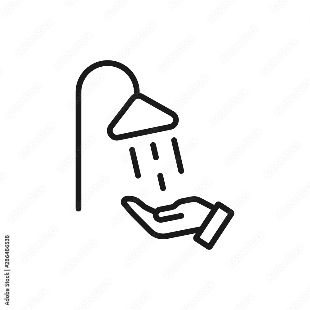 wash hands - minimal line web icon. simple vector illustration. concept for infographic, website or app. wash hands - minimal line web icon. simple vector illustration. concept for infographic, website or app.