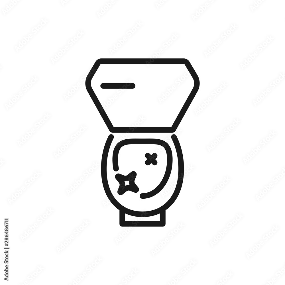 clean the toilet - minimal line web icon. simple vector illustration. concept for infographic, website or app.