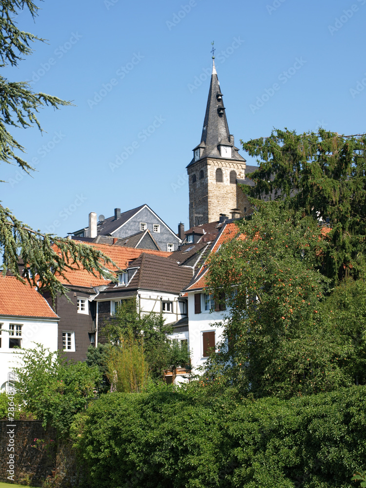 view over the ancient town of Essen-Kettwig