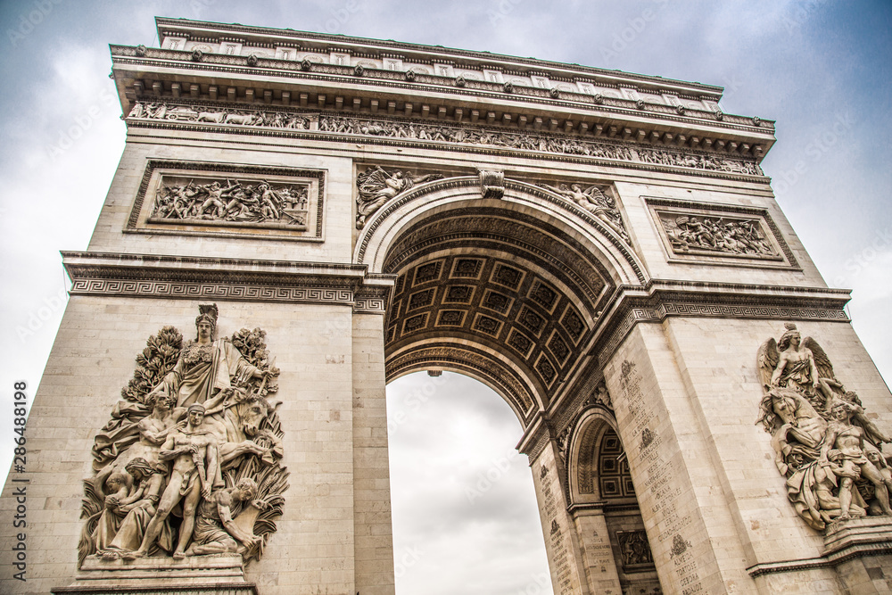 The Arc de Triomphe in Paris in France