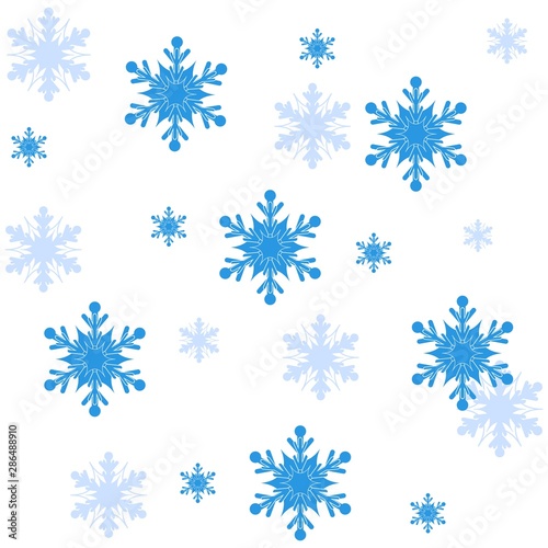 Snowflake seamless pattern. Fashion graphic background design. Modern stylish abstract texture. Colorful template for prints, textiles, wrapping, wallpaper, website. Vector illustration.