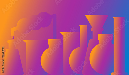 Abstract of laboratory glassware for testing background