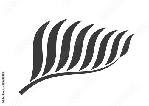 Palm tree plant leaf icon.