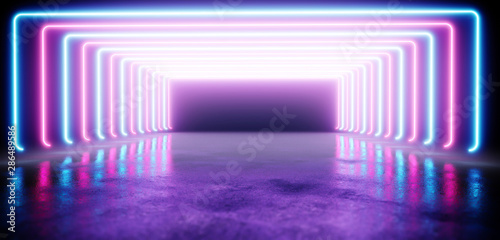 Fototapeta Naklejka Na Ścianę i Meble -  3d rendering of neon background.