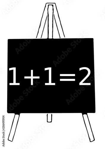 Tafel Schultafel 1+1 Silhouette
