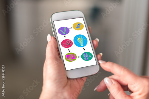 Wallpaper Mural Business strategy concept on a smartphone Torontodigital.ca