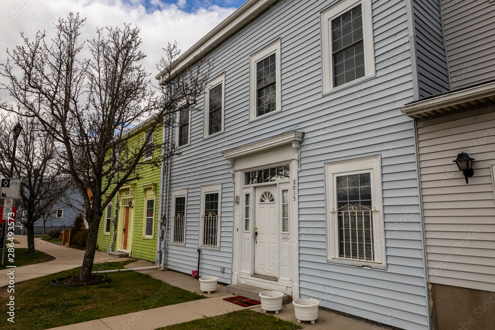 Colorful Doors and Houses of Halifax  - obrazy, fototapety, plakaty 