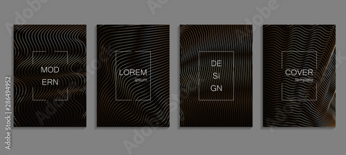 Set of luxury cover templates. Vector cover design for placards, banners, flyers, presentations and cards