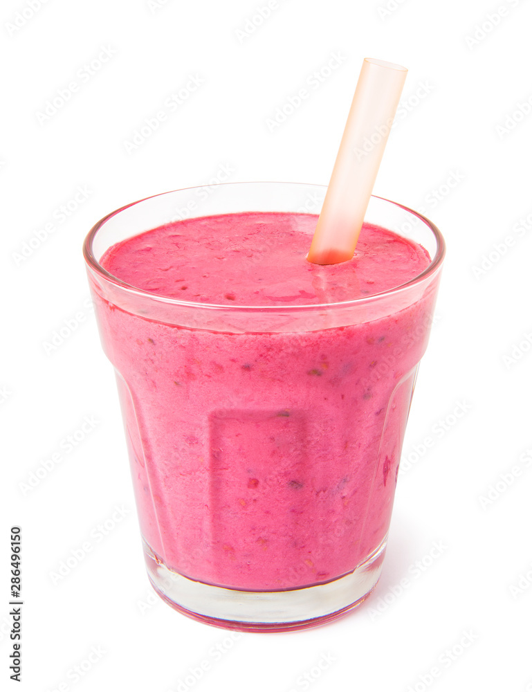 Fresh berry mix smoothie from strawberries, blackberries, blueberries and raspberries in a glass on a white background isolated Fresh berry mix smoothie from strawberries, blackberries, blueberries and raspberries in a glass on a white background isolated