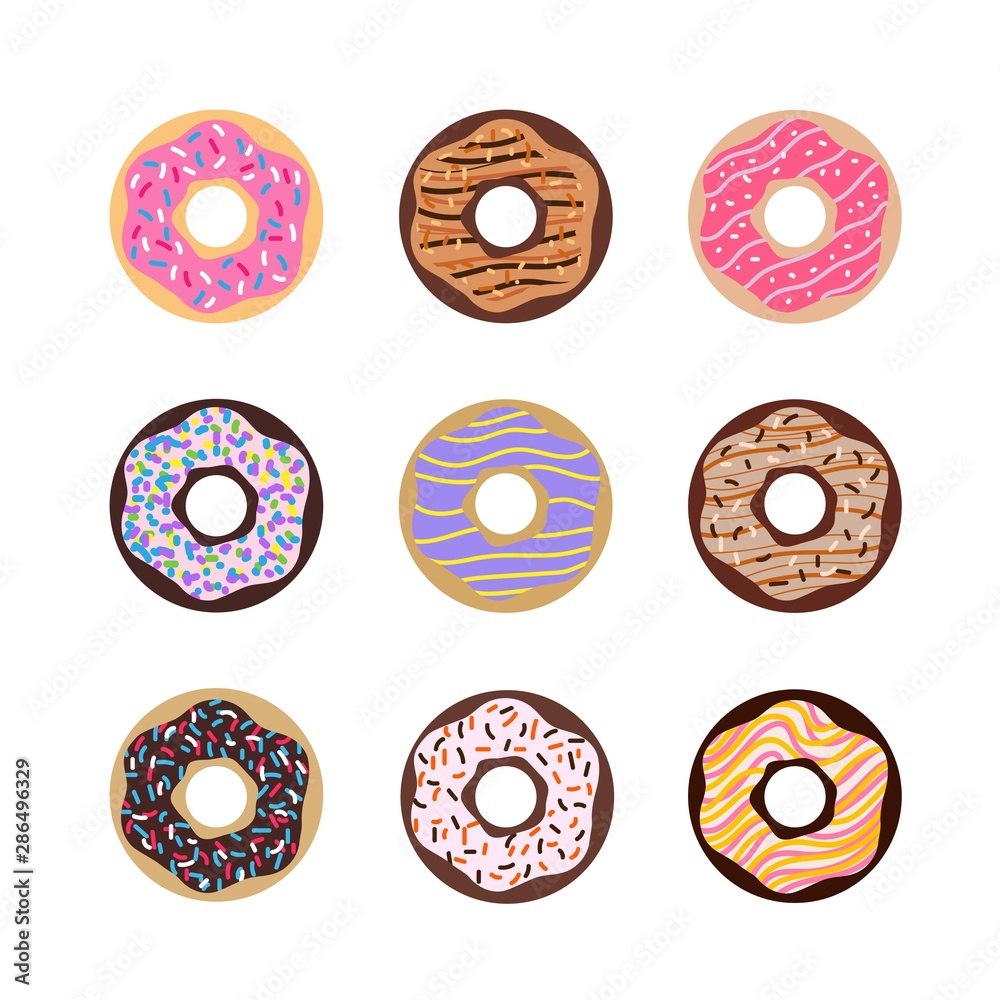 Set with donuts Set with donuts