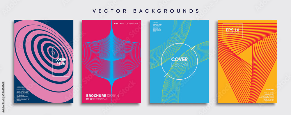 Minimal Vector cover designs. Future Poster template.
