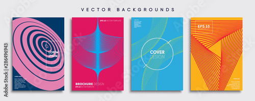 Obraz na płótnie Minimal Vector cover designs. Future Poster template. w salonie