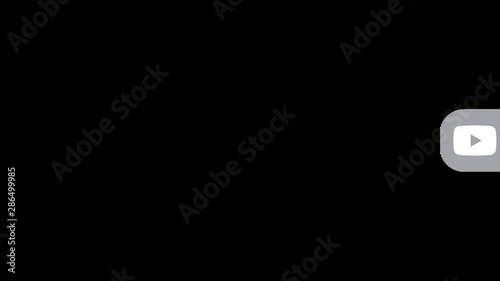 YouTube Subscribe, Active Notifications - Animation with Alpha Channel - vs1