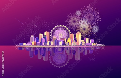 Abstract city banner