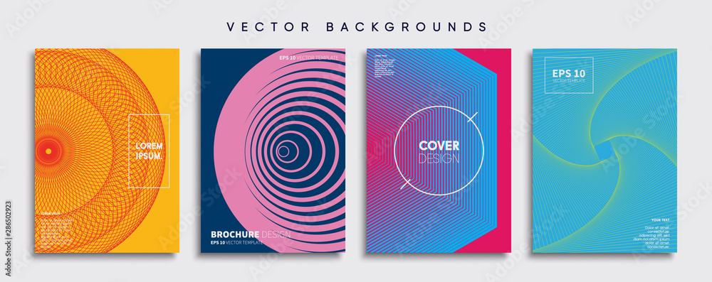 Minimal Vector cover designs. Future Poster template.