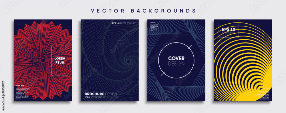 Minimal Vector cover designs. Future Poster template.