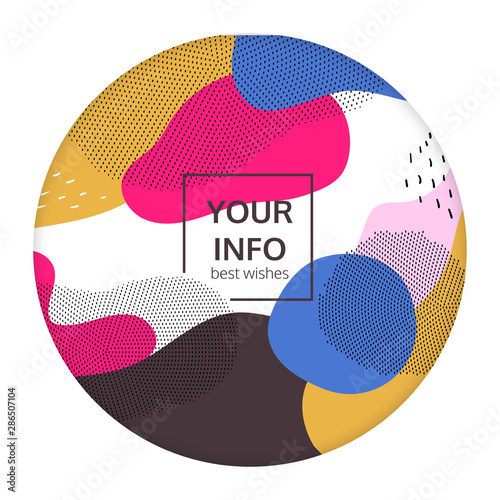 Abstract composition - modern colorful retro style banner