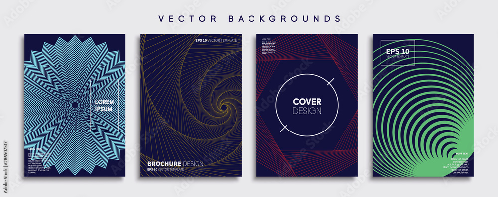 Minimal Vector cover designs. Future Poster template.