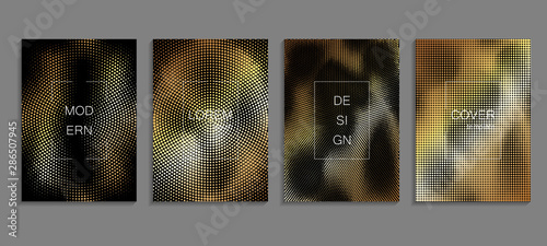 Set of luxury cover templates. Vector cover design for placards, banners, flyers, presentations and cards