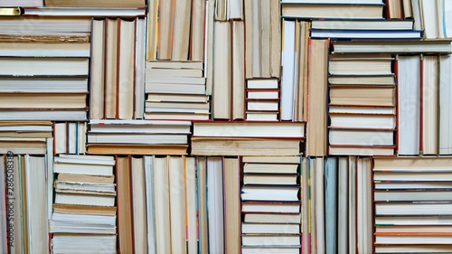 Books stack texture and background