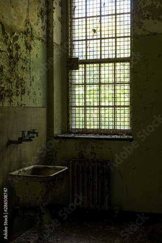 Derelict Bathroom + Window - Abandoned Creedmoor State Hospital - Queens, New York City, New York photo