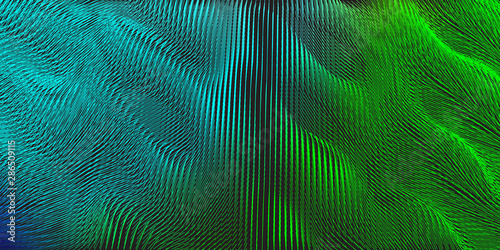 Abstract color background with wave sweat of heterogeneous randomly directed lines.