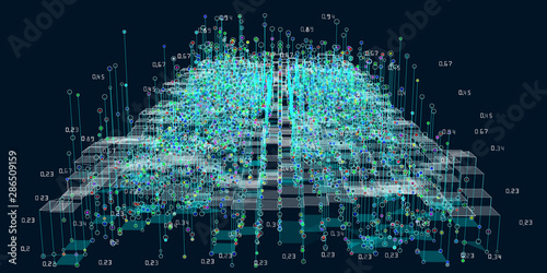 Abstract data background. Futuristic infographics design. Social network or business concept. Big data