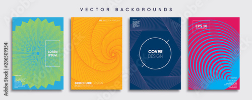 Obraz na płótnie Minimal Vector cover designs. Future Poster template. w salonie