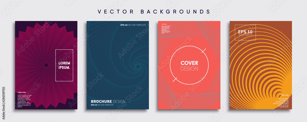 Minimal Vector cover designs. Future Poster template.