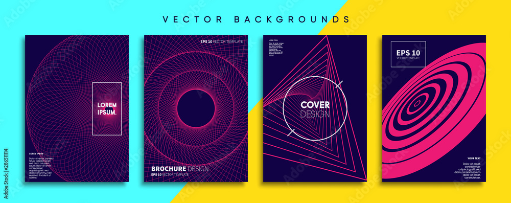 Minimal Vector cover designs. Future Poster template.