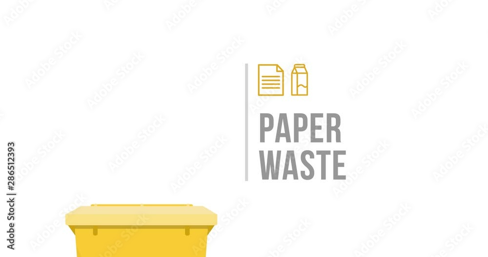 Separate waste collection: paper trash