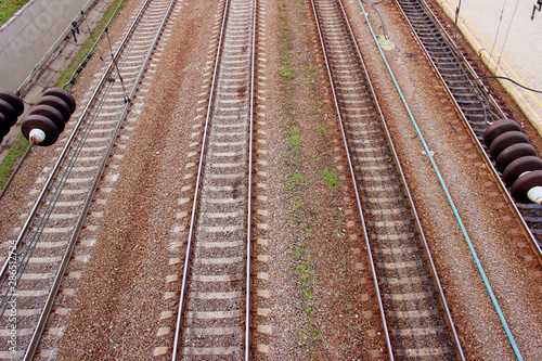 Cropped shot of railways. Transport, travel concept.