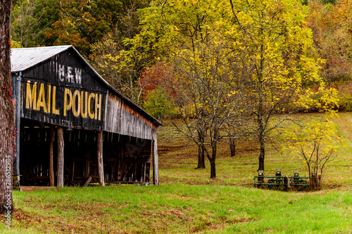 Rustic Mail Pouch Tobacco Barn Mural - West Virginia © Sherman Cahal