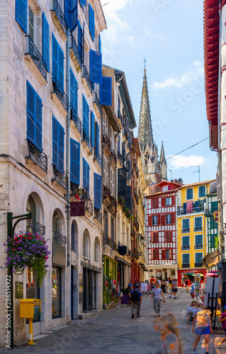 Cityscape of French town Bayonne photo