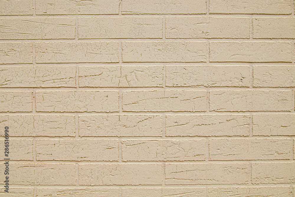 Obraz premium Brick-plastered and painted wall as background