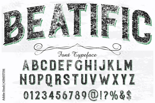 abc classic font handcrafted typeface vector vintage named vintage beatific