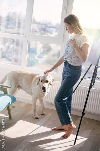 Woman with her dog