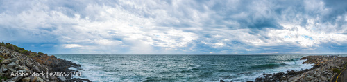 Wallpaper Mural Panoramic view of ominous cloud formations on the coast. Torontodigital.ca